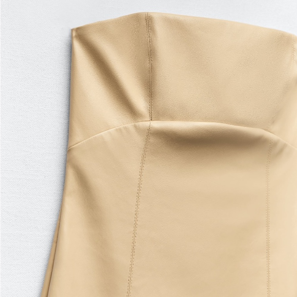 NWT Zara Faux Leather Dress - Picture 11 of 16
